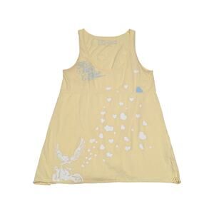 Vintage Y2K Fox Racing Pastel Graphic Tank Top Yellow Blue Heart Fox Riders Co